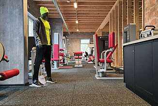 Interior view of the RhönFit therapy centre in Dermbach with REGUPOL gym flooring.