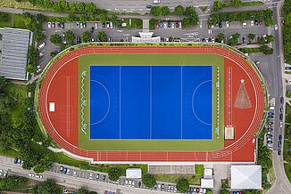 Top view REGUPOL sports roof Kaufland Erfurt